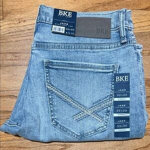 BKE Jake Men's Slim Straight Jeans in Light Blue